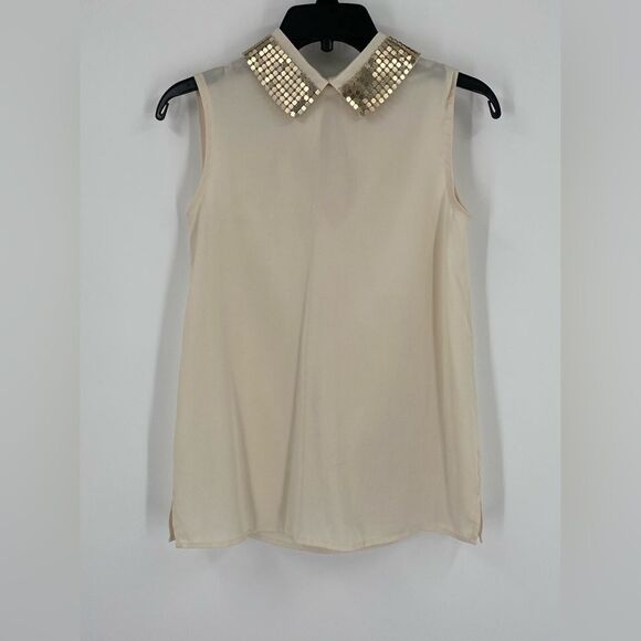 Ipekyol Women’s Sleeveless Collard Blouse size 6 - Picture 2 of 4